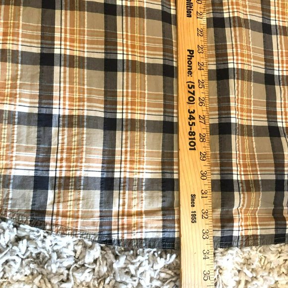 Red Head Brand SS Button Up Plaid Casual Shirt 2XL Tan - Picture 6 of 6
